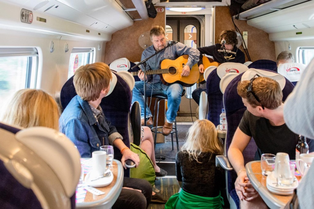 Jimi on Virgin Trains